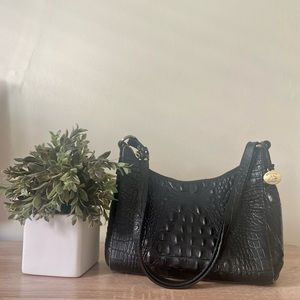 Brahmin Melbourne Black Leather Shoulder Bag